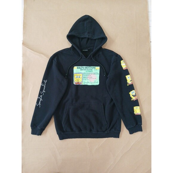 Nickelodeon Other - Nickelodeon Spongebob Squarepants Hoodie Sweatshirt Size L Black Bikini Bottom